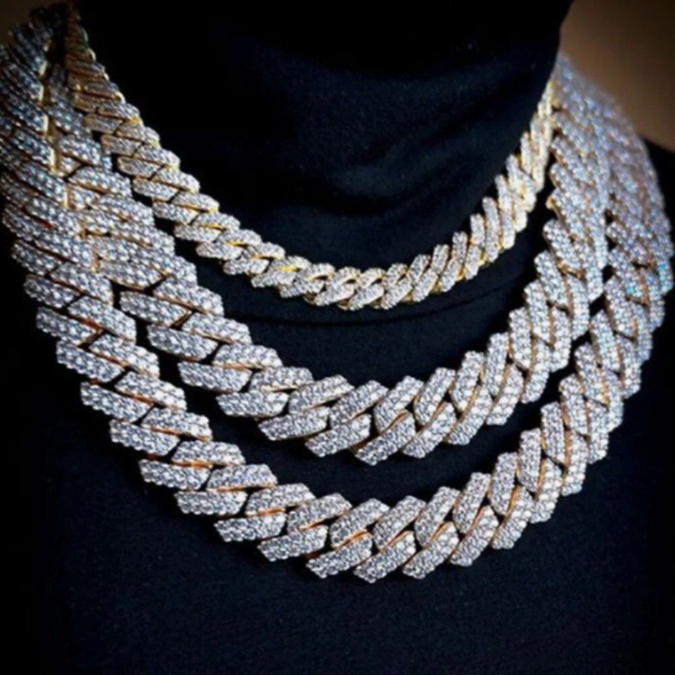 2 Row Iced Out Cuban Chain 13/14/20mm Bling