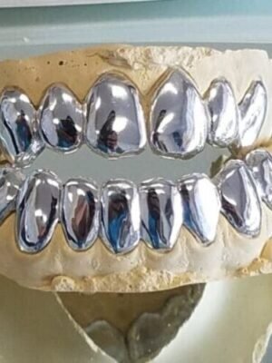 🇵🇷 Silver Grillz teeth Custom 6 Top 8 Bottom 925 Sterling